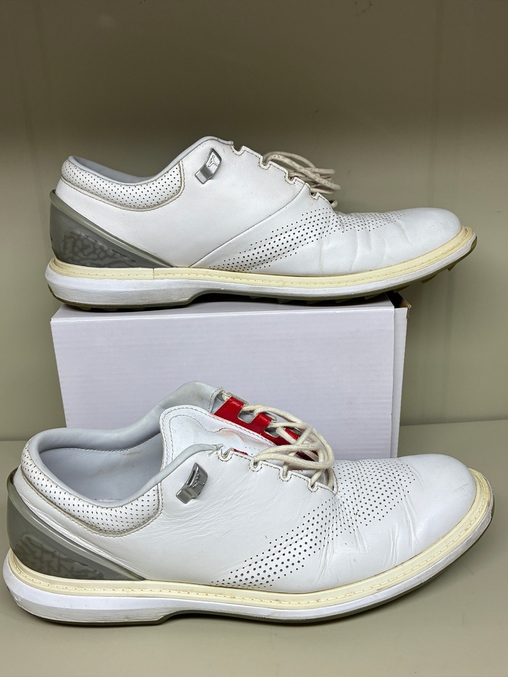 Nike Men's SIZE 10 Jordan ADG 4 Pure Platinum White Cement Golf DM0103-105